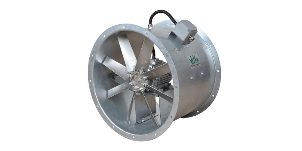 AXD/ATEX Aksiyal Kanal Tipi Ex-proof Fan, ATEX sertifikalı, patlamaya dayanıklı endüstriyel havalandırma fanı. Yüksek verimli ve güvenli havalandırma çözümü.